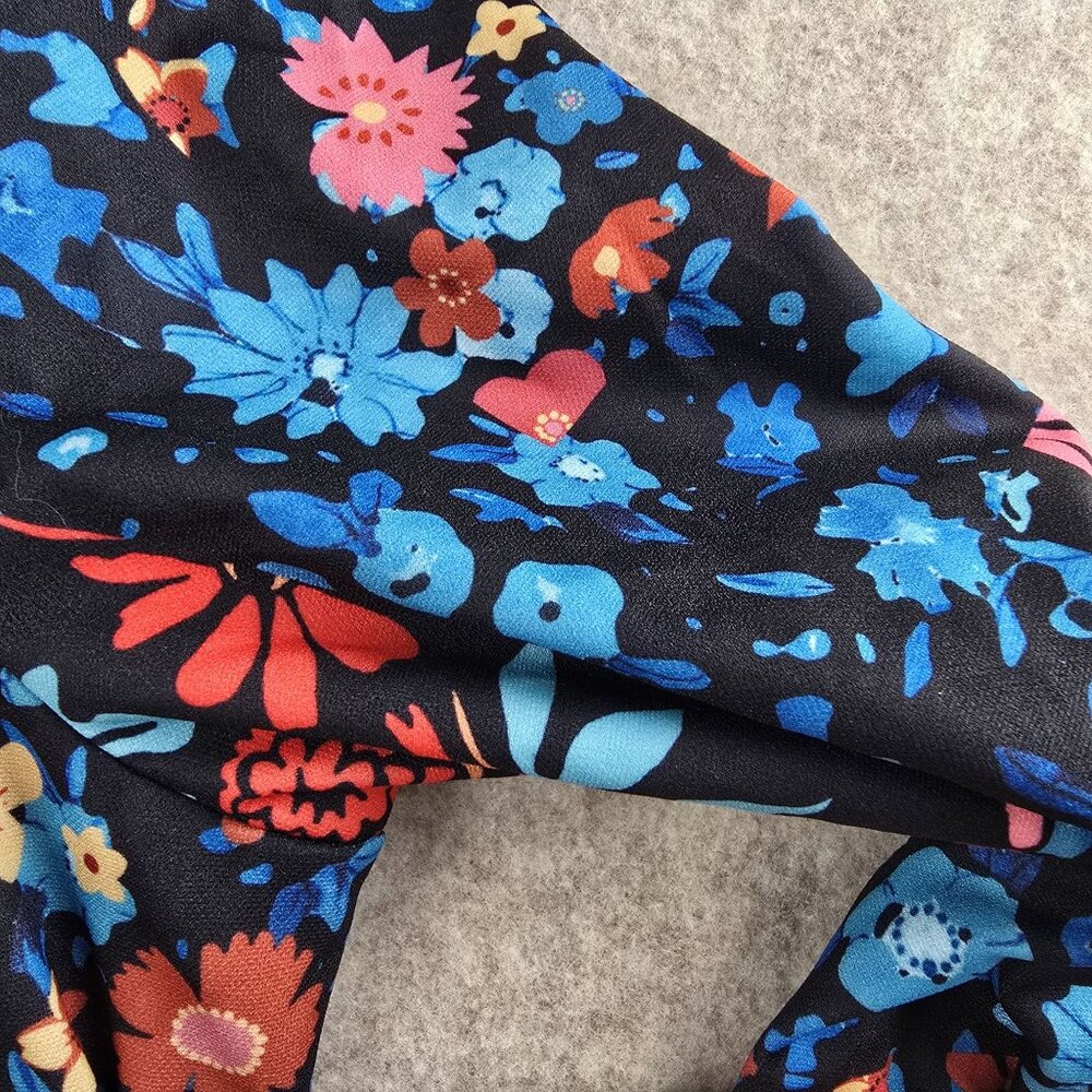 Shein Womens Floral Button-Down Shirt Dress Multicolor Size M Polyester - Picture 3 of 8